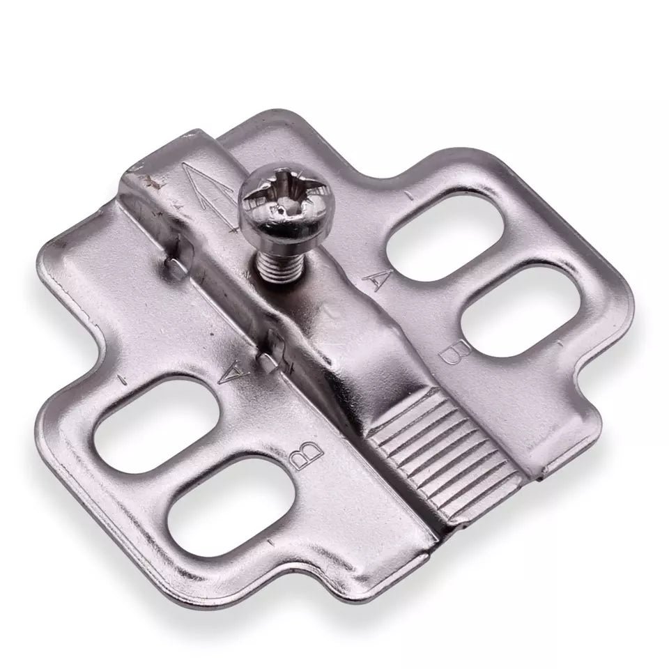 Complete hinge kit to add a door to IKEA KALLAX or IVAR units. Includes 1 KOMPLEMENT hinge 109337 and 1 mounting plate 109220 for DIY projects.