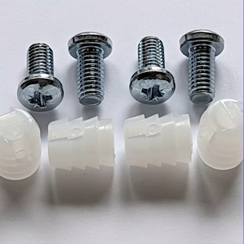 Replacement hardware for IKEA MALM and HEMNES furniture. This kit includes 4 plastic handles 102267 and 4 mounting screws 105163 for drawers.