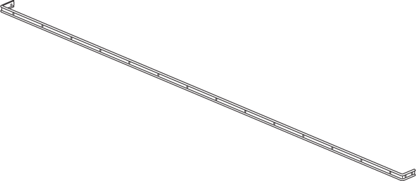Croquis d'une pièce de rechange Ikea-112977 Brace (Metal Support) compatible avec les modèles IKEA FLEKKE, BRIMNES et HEMNES. 